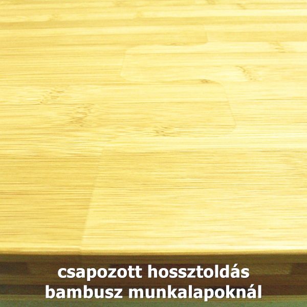 Bambusz panel: horizont minta, natural szín, 3-rétegű, 40 mm vastag - Image 6