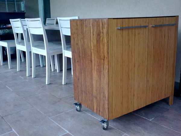 Bambusz vékonypanel: fonott minta, caramel szín, egyrétegű, 4 mm vastag - Image 6